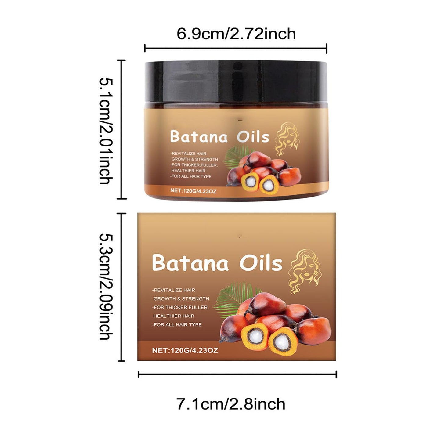 Batana Natural Hair Growth Conditioner, Batana Oil for Hair Growth, Natural Organic Butter Conditioner for Revitalized Shiny, Thicker, Fuller Hair (1)
