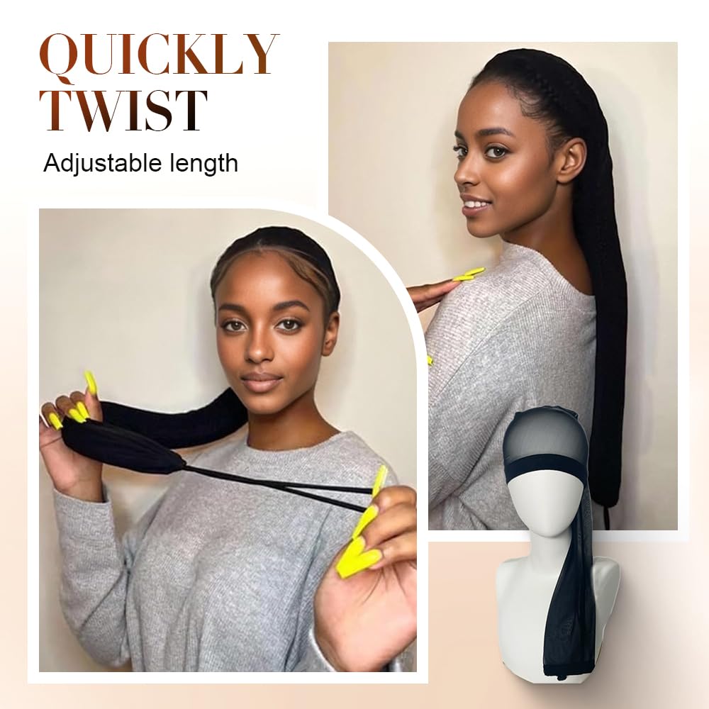 Hair Weave Sleeve for Locs with Drawstring, Extra Long Hairweave Sleeve for Locs, Braids, Dreadlocks & Faux Locs, Elastic Band Loc Bun Cover for Women, Breathable Mesh Loc Sleeve (Colorful, 1 Set)