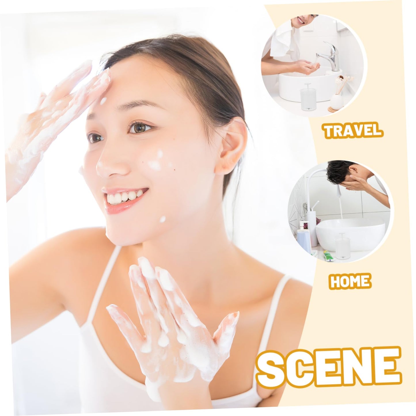 Baluue 2pcs Facial Foam Maker Cups Portable Cleansing Tool for Home Travel Produces Rich Foam for Skincare Efficient Face Wash Foamer Output