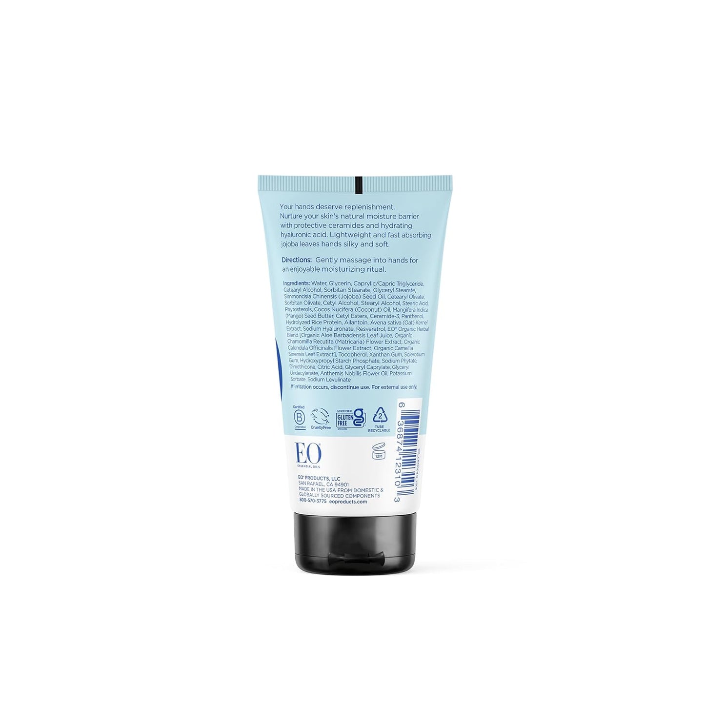 Organic EO Hand Cream - 2 Pack, 2.5 oz | Orange Blossom & Vanilla Moisturizer for Dry Skin