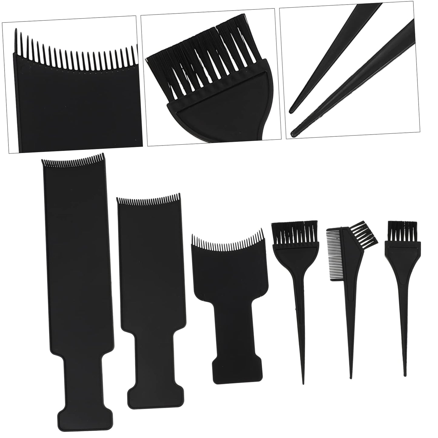 Beatifufu Hair Dye Tools 6 Pcs Hair Coloring Kit Highlights Plate Easy to Use for Home Salon