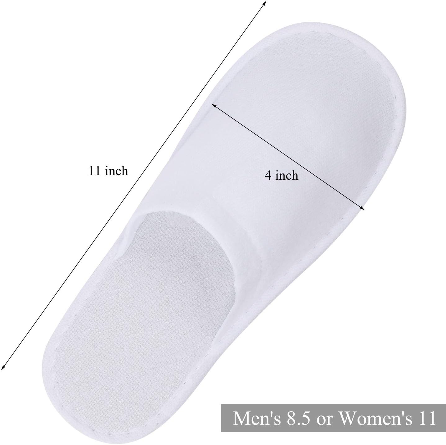 Disposable Spa Slippers for Hotel Guests - 24 Pairs Closed Toe Flip Flops, Super Comfort