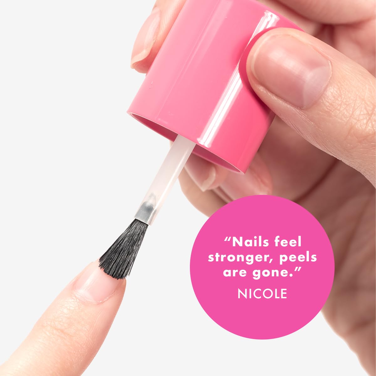 Olive & June Advanced Nail Strengthener | Powerful Treatment for Stronger, Longer Nails | Helps Prevent Chipping & Breaking | Can Be Worn Alone or Under Polish | Vegan & Cruelty-Free | 0.45 fl oz