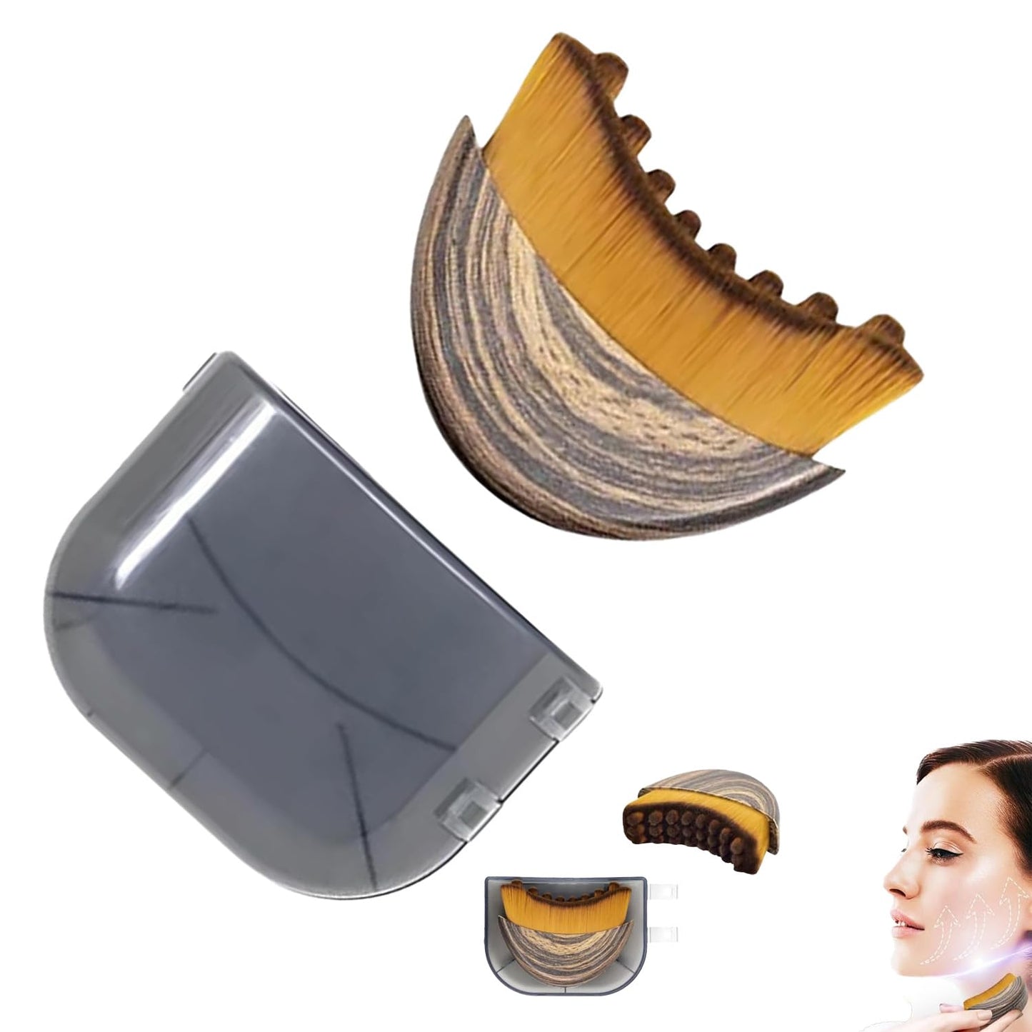 New Lymphatic Contour Face Brush โ Facial Massage Tool for Jawline Sculpting, Puffiness Relief & Circulation Boost, Ultra-Soft Bristles, Ergonomic Design (1PCS)