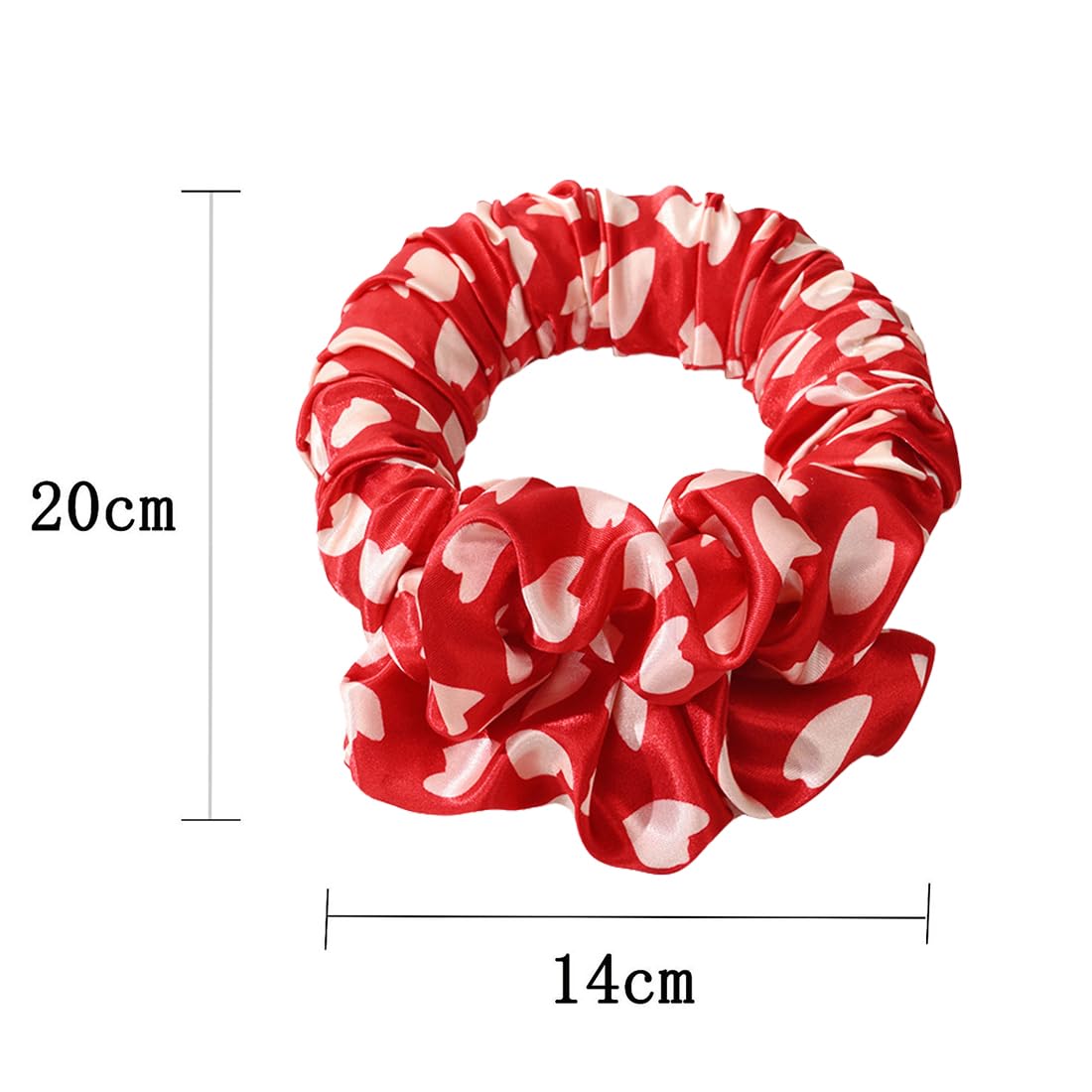 EMILYLE Women Heatless Curling Silk Scrunchies No Heat Curls for Long Hair tie Hair Curling Rod Headband red