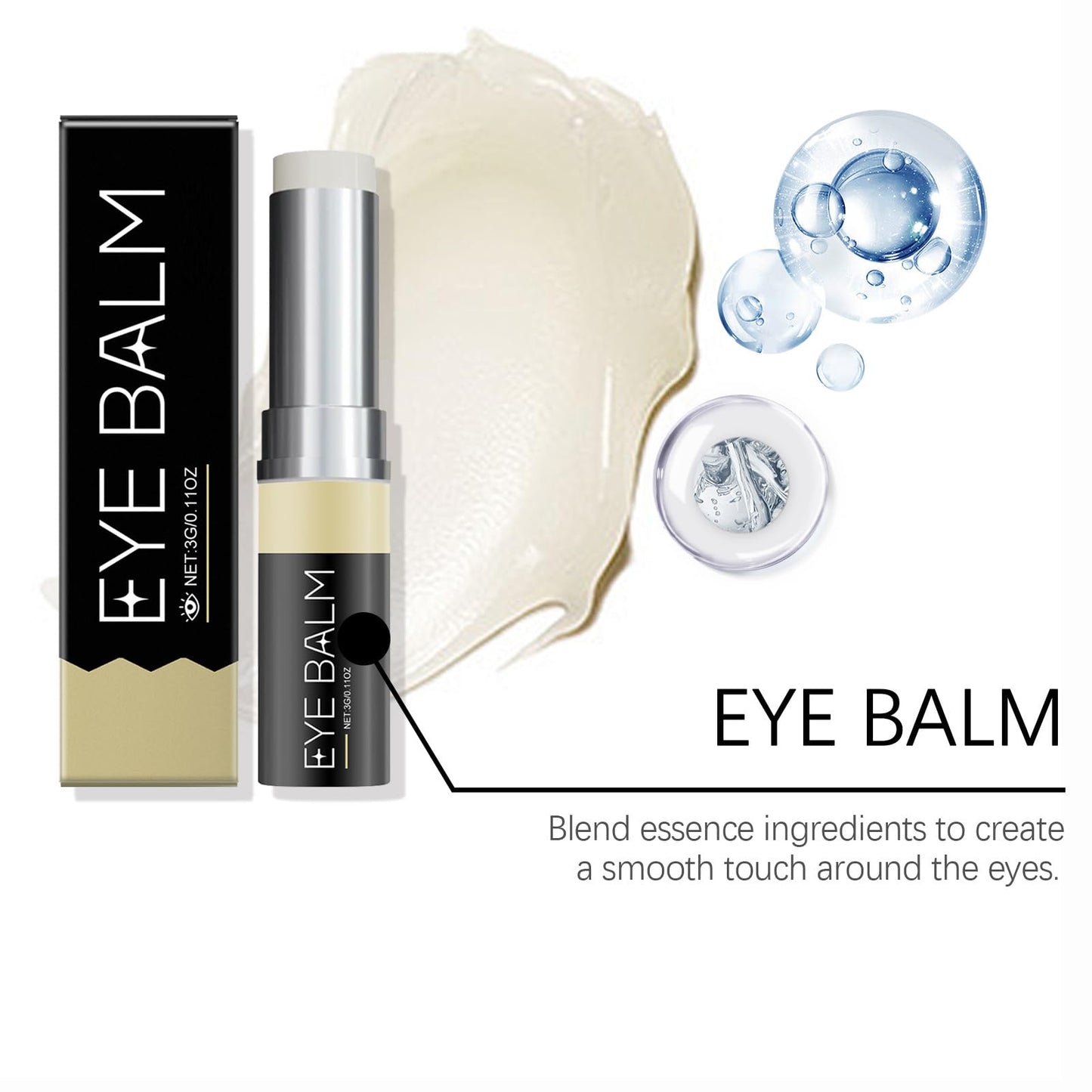 CUMABALM For Eye Bags, Under Eye Balm Stick for Under Eyes Bags, Turmeric Serum Cream Stick, Deep Moisturizing Hydrating (2)