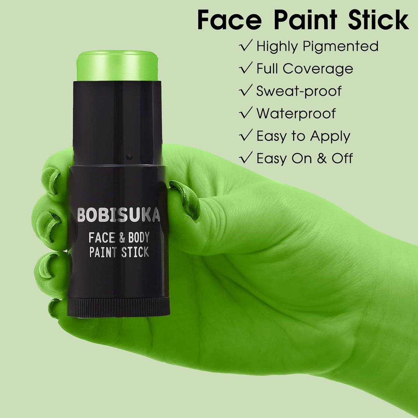 Red White Blue Face Paint Stick Kit - Eye Black for Football, Baseball & Halloween