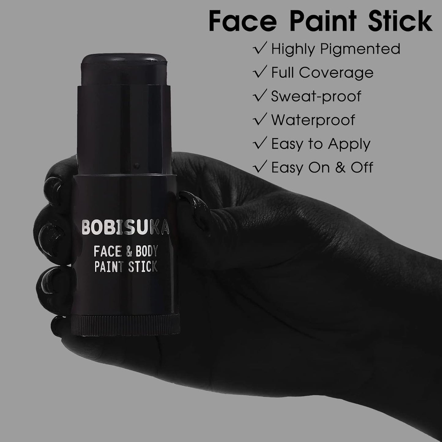 Red White Blue Face Paint Stick Kit - Eye Black for Football, Baseball & Halloween