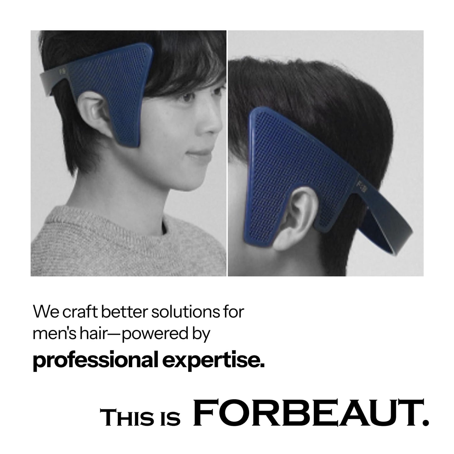 FORBEAUT DropSet, Men's Side Hair Press Tools for Down Perm with Air Hole Patent Technology, Scalp Care & Protection, Men's Hair Styler & Straightener for Grooming - Fast & Easy Styling