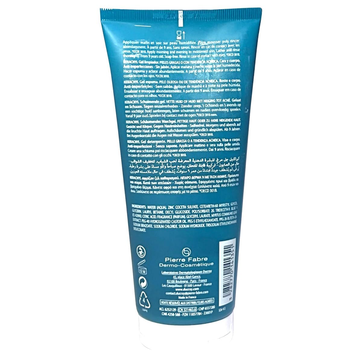 CLASSIC DERMA Ducr'ay Keracnyl Foaming Gel Acne-Prone Skin Face Wash 200 ml | 6.76 FL OZ