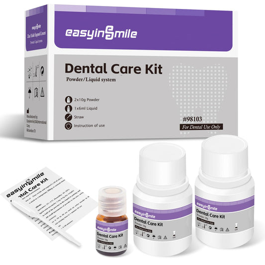 Dental Cement Temporary Tooth Repair Kit for Broken Teeth, Zinc Oxide Eugenol Glue for Chipped Missing Teeth,Crowns, Fillings & Bridges