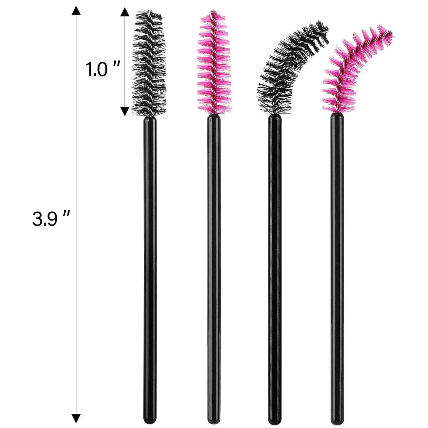 Disposable Mascara Wands - 1000 Colorful Eyelash Brushes & Spoolies for Extensions