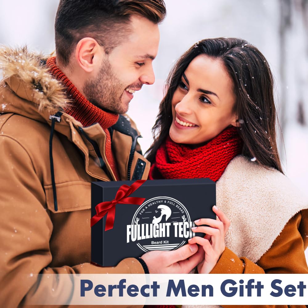 Beard Care Kit for Men - Nourishing Grooming Set with Vitamin Spray, Oil, Balm, Wash & Accessories - Perfect Gift for Dad, Husband, or Boyfriend