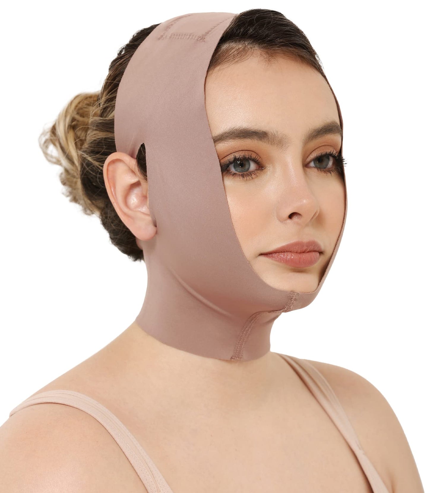 CURVEEZ Face Toning Belt Post Surgery Lipo Compression Chin Strap For Women | Faja Mentonera Reductora para Papada Y Cuello | For Use After Face and Chin Surgery