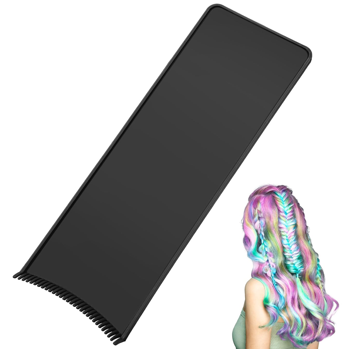 Balayage Board, 1 PCS Highlighting Board Hair Coloring Paddle Balayage Highlighting Board with Teeth, Hair Dye Tools Highlighting Paddle for Barber Salon Hairstylist Hair Dying Tools, Black