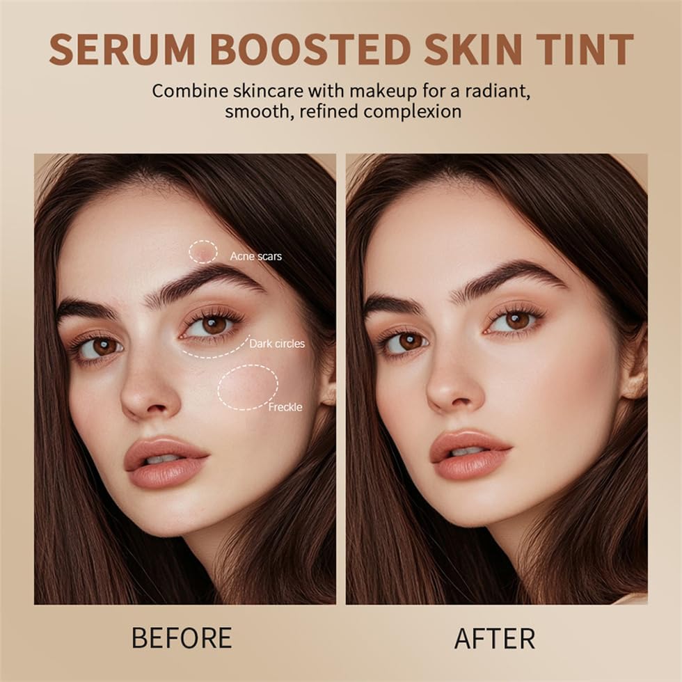 Covebalm Foundation, Skween Beauty Skin Tint, 4-in-1 Foundation Moisturizing Stick, Natural Cover Beauty Balm, Moisturizing, Locks In Moisture and Fits Skin Lightly (#03)