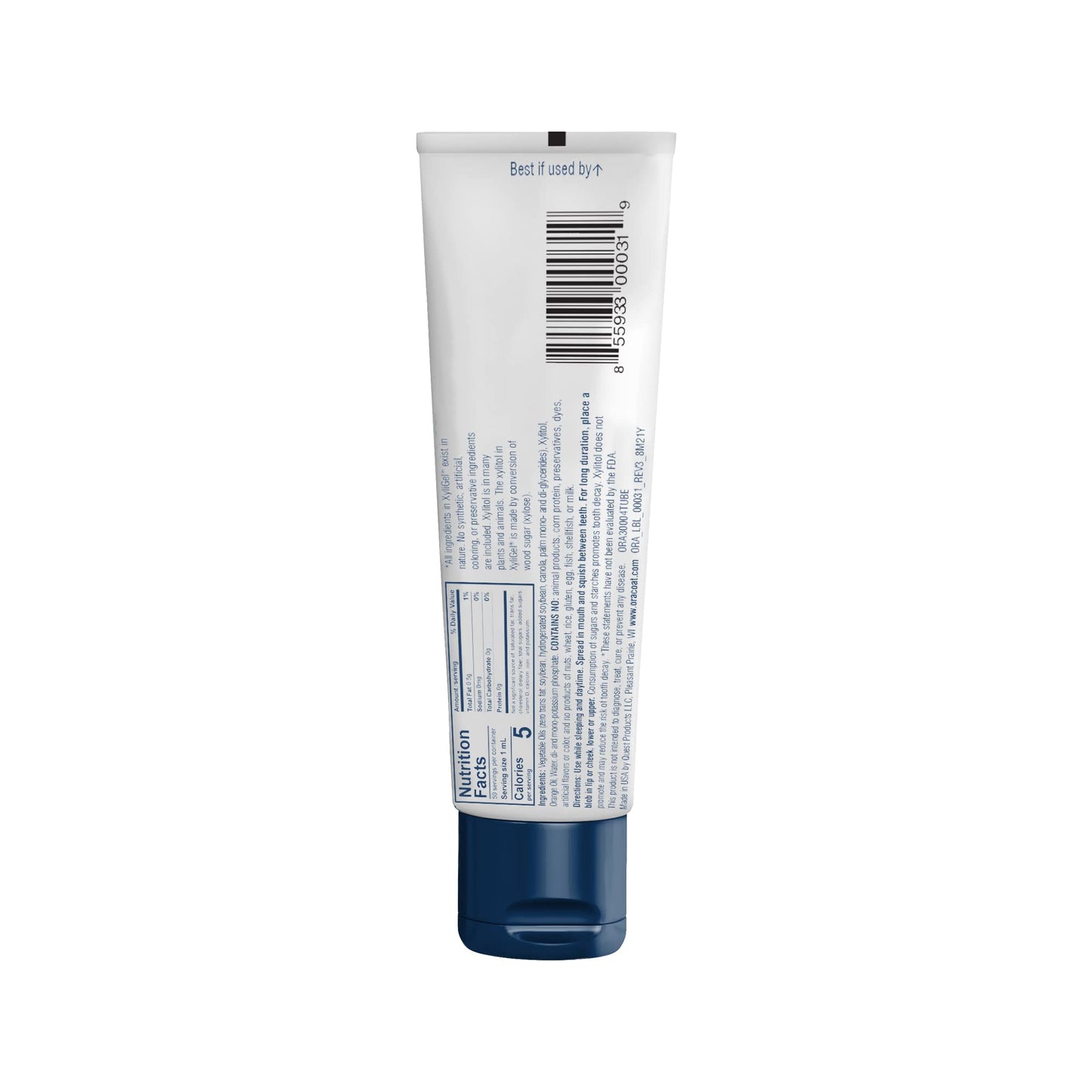 OraCoat XyliGel, Dry Mouth Gel, Soothing Citrus Oral Gel with Xylitol, Lip Moisturizer for Very Dry Lips, Lip Hydration, Sugar-Free Relief, 1.7 Fl Oz, 1 Pack.