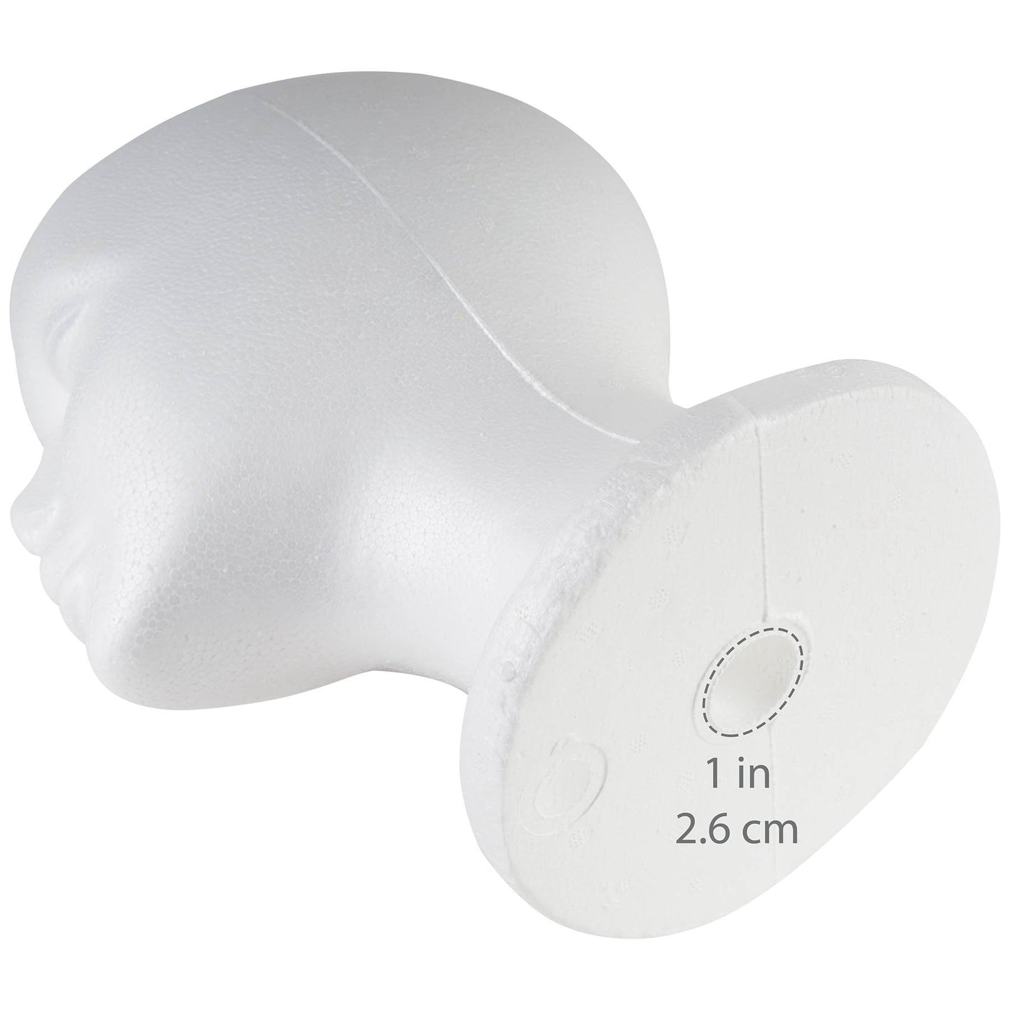 SHANY Styrofoam Model Heads ,Hat Wig Foam Mannequin Female Wig Head Stand ,Mannequin Head for wigs , Wig Holder - Round Base , 11 Inches Female Mannequin Head -1 Piece