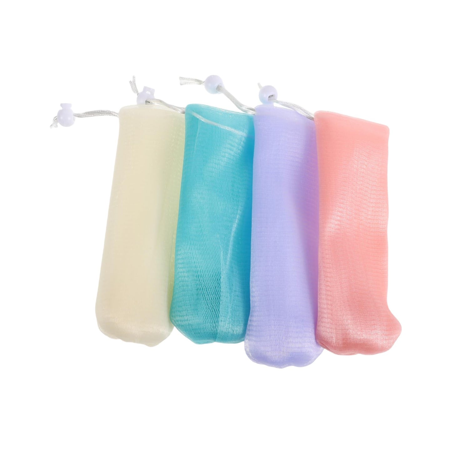 SOIMISS 8pcs Thickened Foaming Net Pouches for Bar Soap Hanging Facial Washing Bag for Homemade Convenient Storage Bath Shower Colors