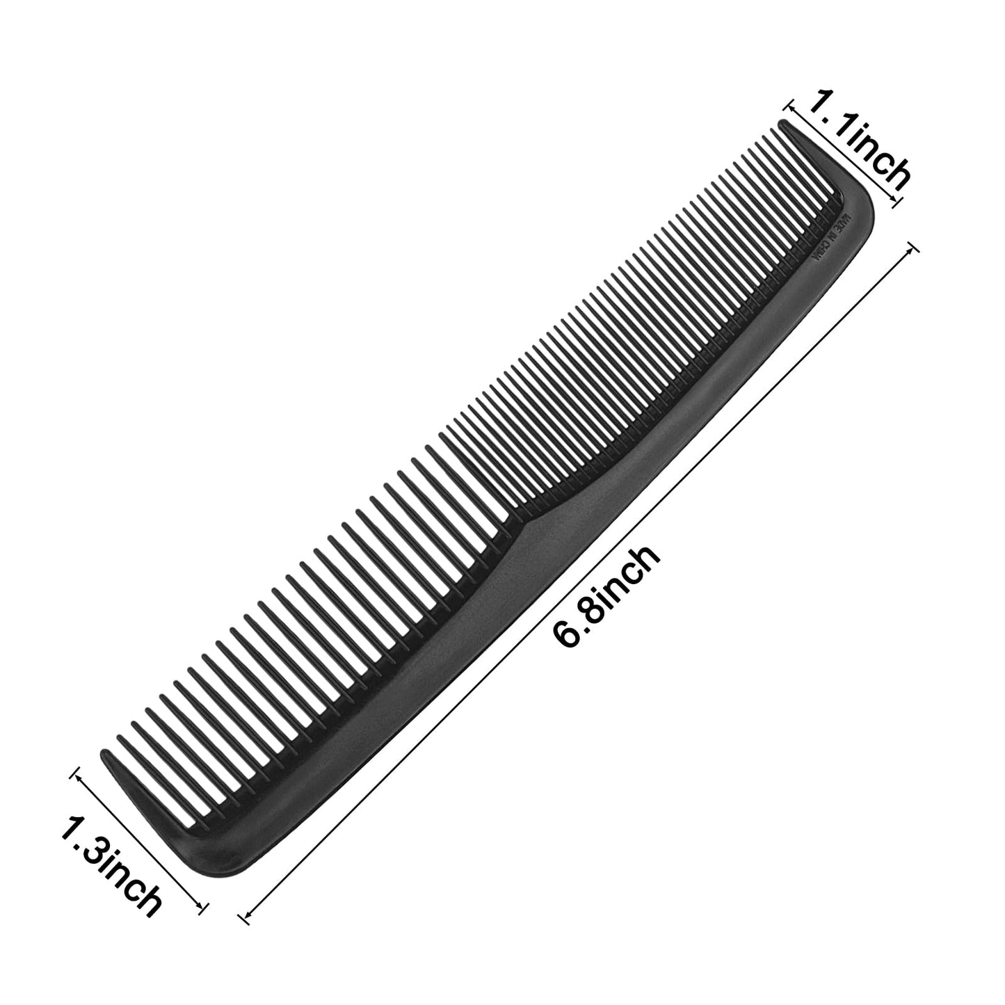 Gisdo 100pcs Plastic Black Combs in Bulk, Individually Wrapped, Double Tooth Hair Pocket Comb, for Homeless, Charity, Hotel, Travel, Airbnb, Nursing Home, Shelter, Church Activities (100, Black)