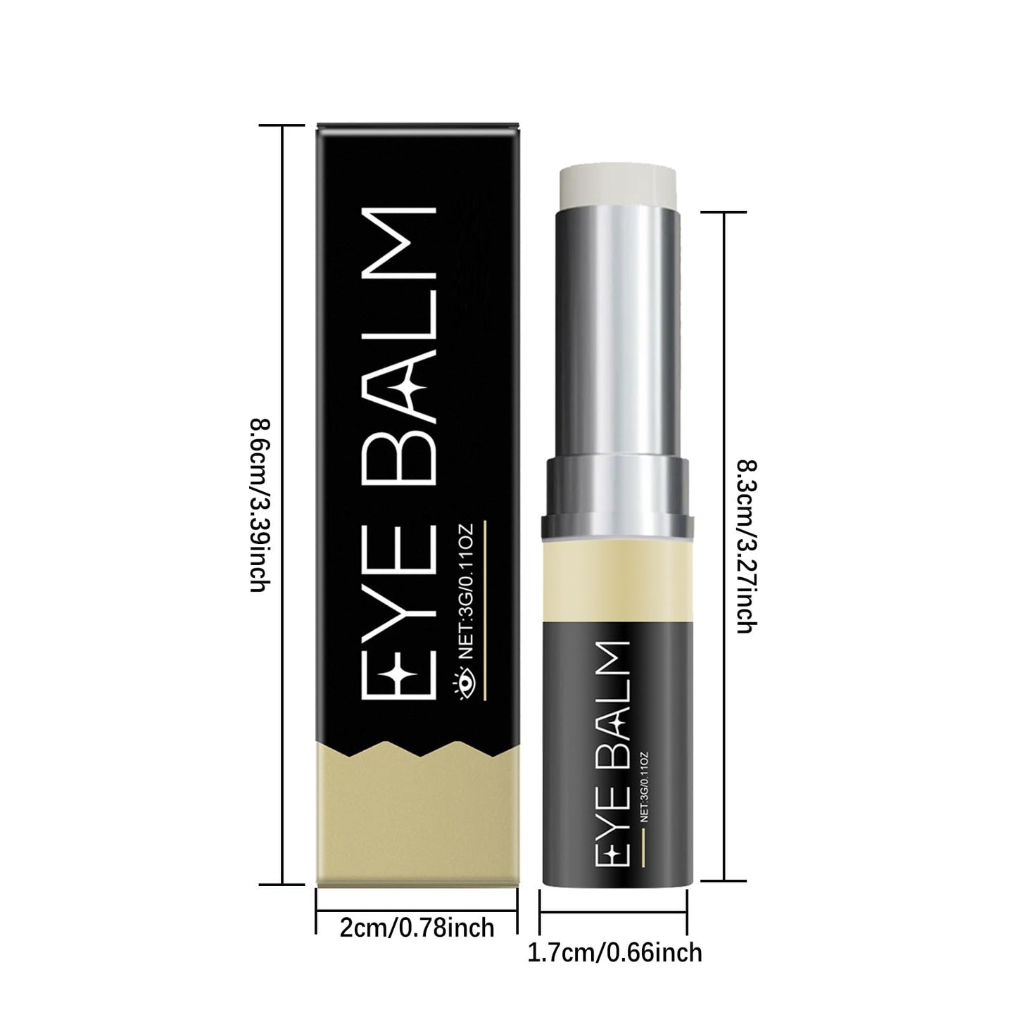 CUMABALM For Eye Bags, Under Eye Balm Stick for Under Eyes Bags, Turmeric Serum Cream Stick, Deep Moisturizing Hydrating (2)