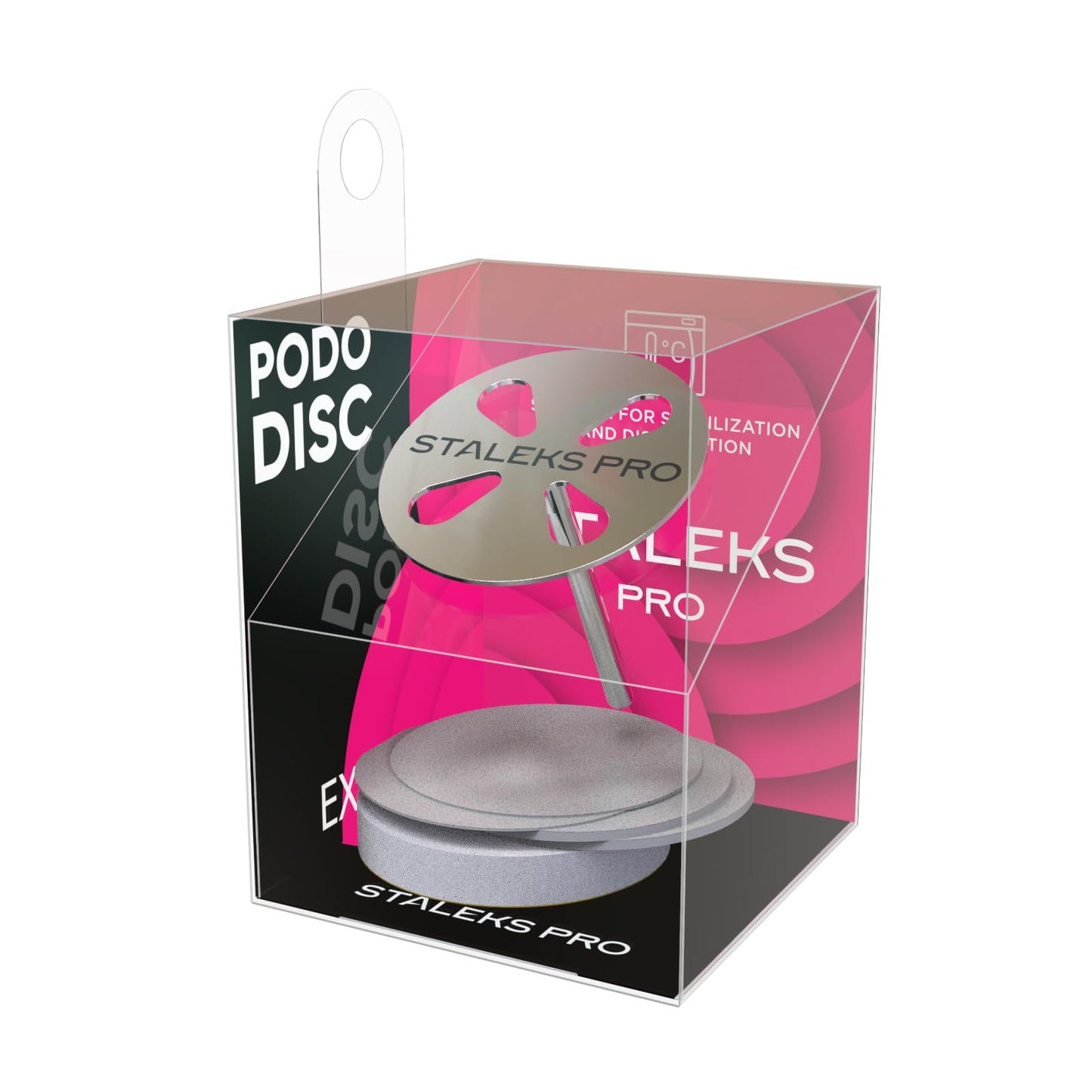 Staleks Pro PODODISC L Expert Pedicure Disc with 5 Disposable Files – 25 mm Diameter – 180 Grit – Stainless Steel – for Hardware Pedicure