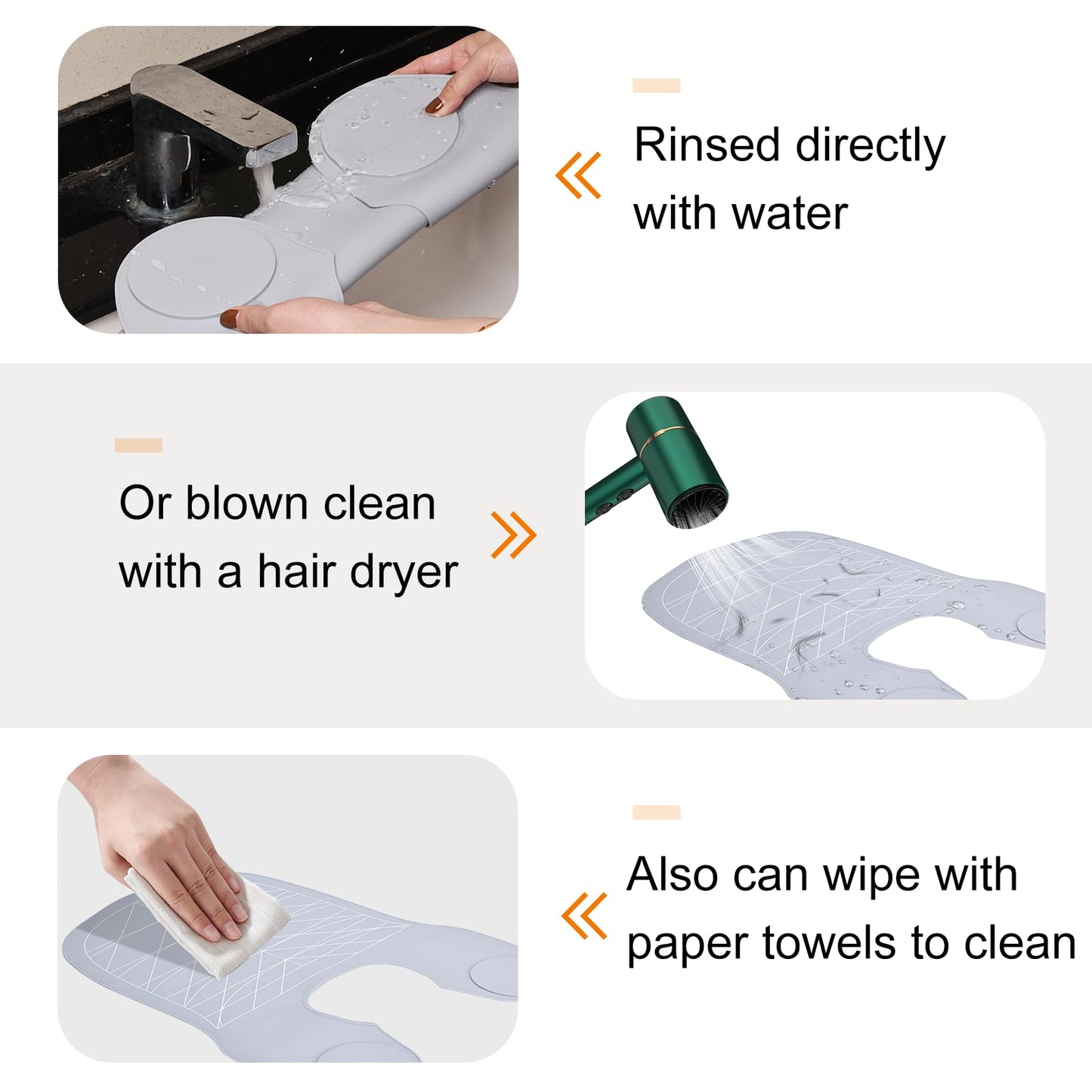 AISEELY Large Hair Dye Collar, Waterproof Weighted Front Hair Collar Barber Hair Dye Guide Collar, Silicone Hair Cutting Shawl, Rubber Neck Wrap Neck Guard, Salon Hairdressing Hair Cutting Pad, Grey