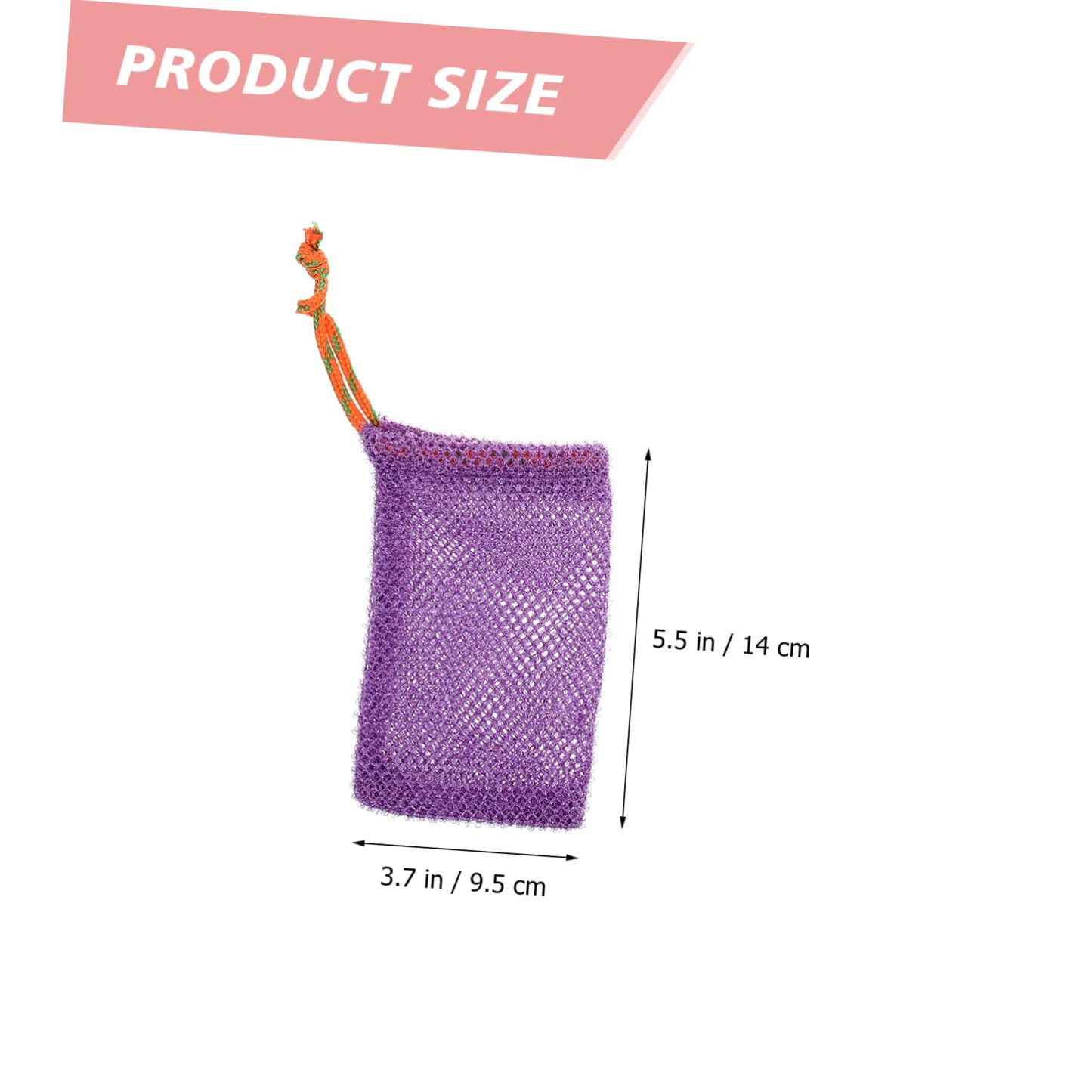 Angoily 8pcs Exfoliating Soap Net Bags for Face Cleaning and Bath Use Mesh Drawstring Pouches for Lathering Handmade and Natural Soaps