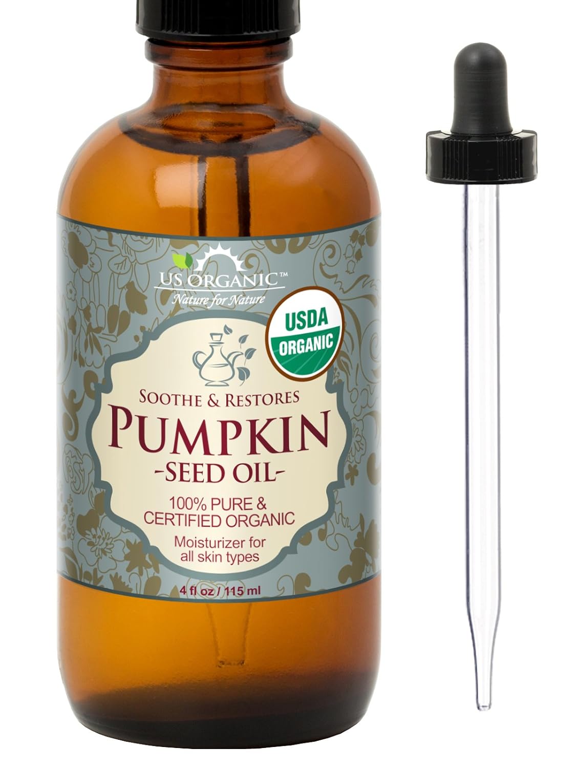 USDA Organic Sea Buckthorn Oil - 100% Pure Virgin, Anti-Aging Face & Hair Treatment, 1 oz