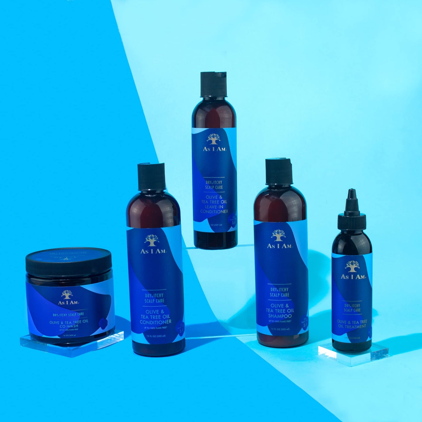 As Am Dry and Itchy Scalp Care Oil Treatment - 4 ounce - Enriched with Salicylic Acid, Olive Oil, and Tea Tree Oil - Fights Dandruff, Seborrheic Dermatitis, and Psoriasis, Blue