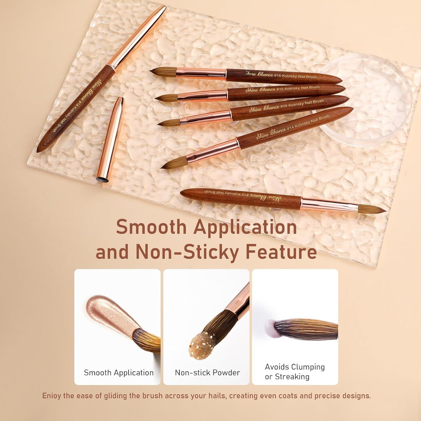 Professional Acrylic Nail Art Brush - Size 16 Kolinsky Hair Oval for DIY Salon