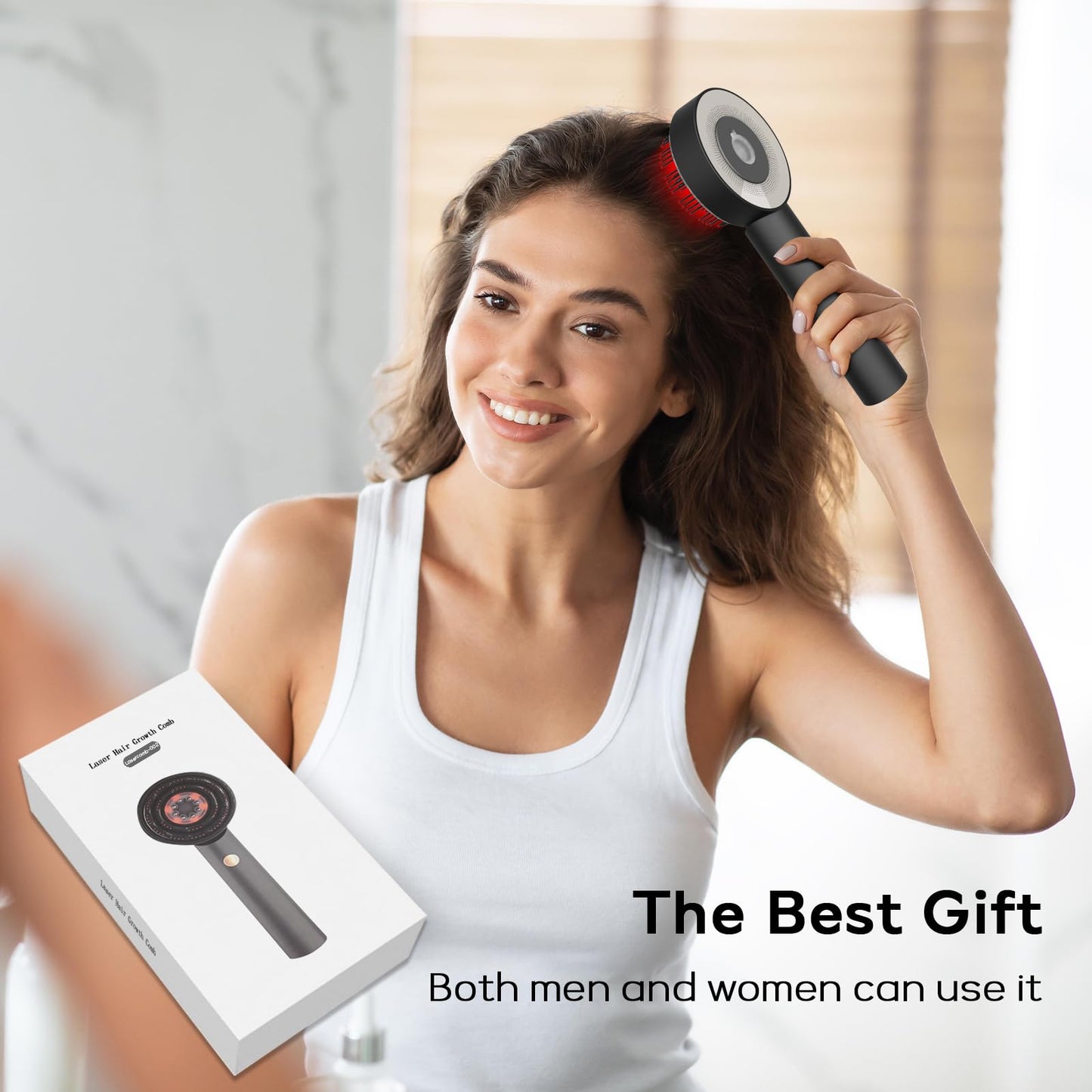 Laser Hair Growth Comb, Red Light Hair Growth Treatment, Treat Alopecia, (FDA Cleared)