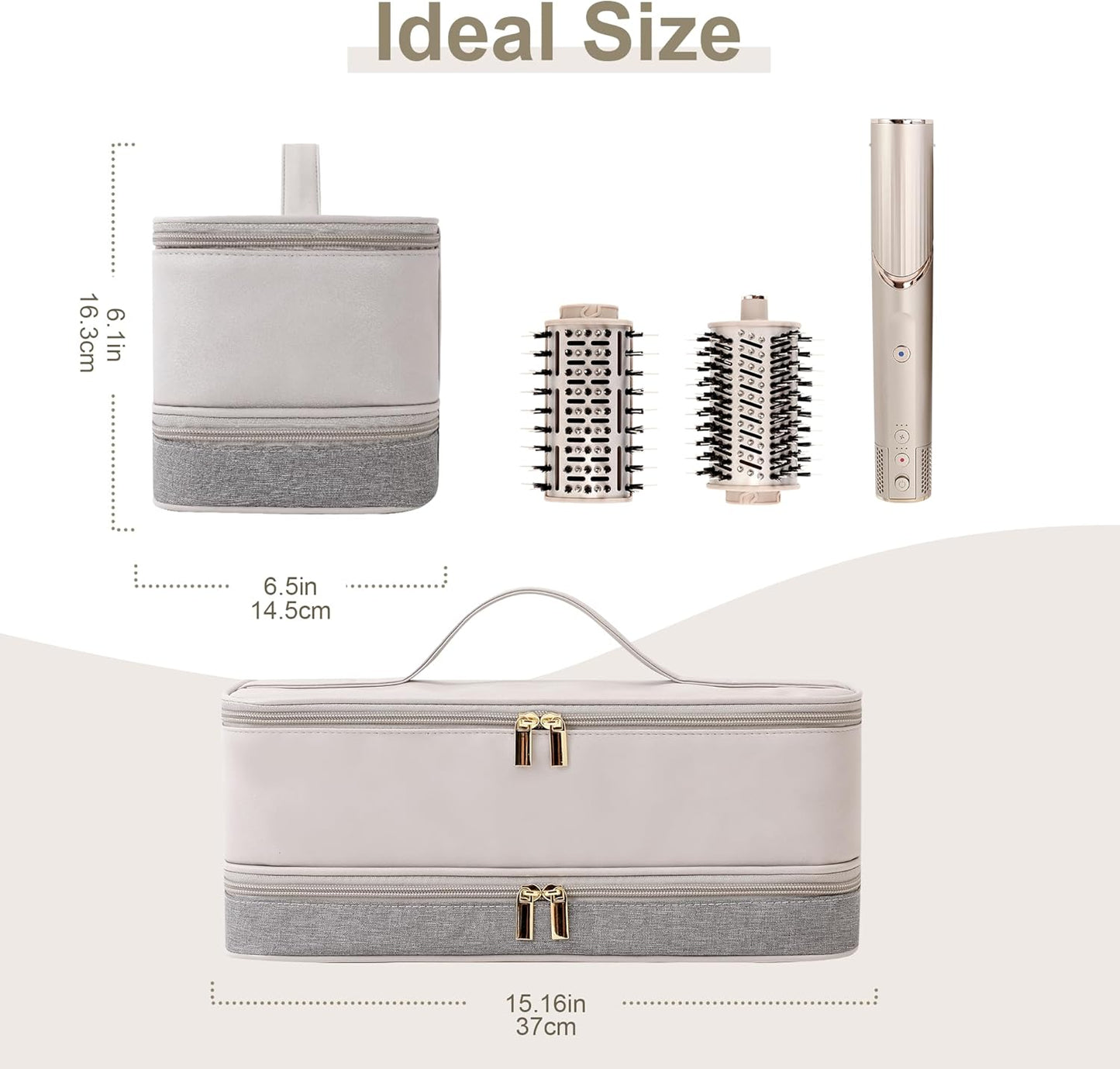 Dyson Airwrap Travel Case - Double-Layer Storage Bag for Shark Hair Dryer & Attachments