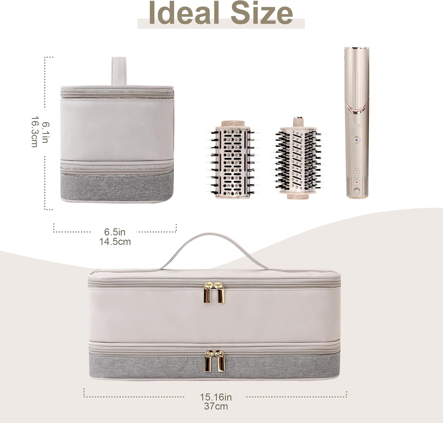 Dyson Airwrap Travel Case - Double-Layer Storage Bag for Shark Hair Dryer & Attachments