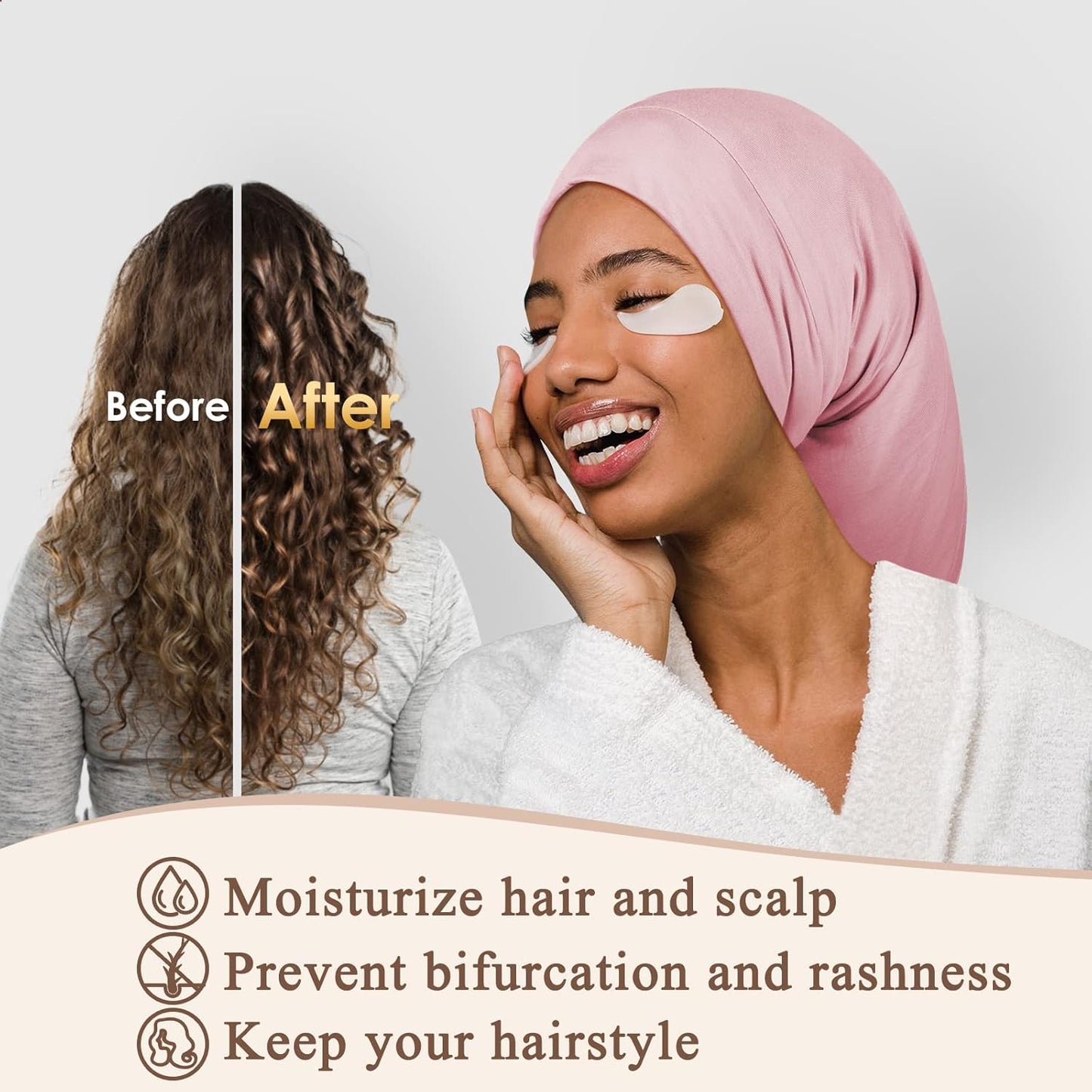 100% Silk Dreadlock Cap & Bonnet for Sleeping - Extra Large Hair Cover for Men & Women