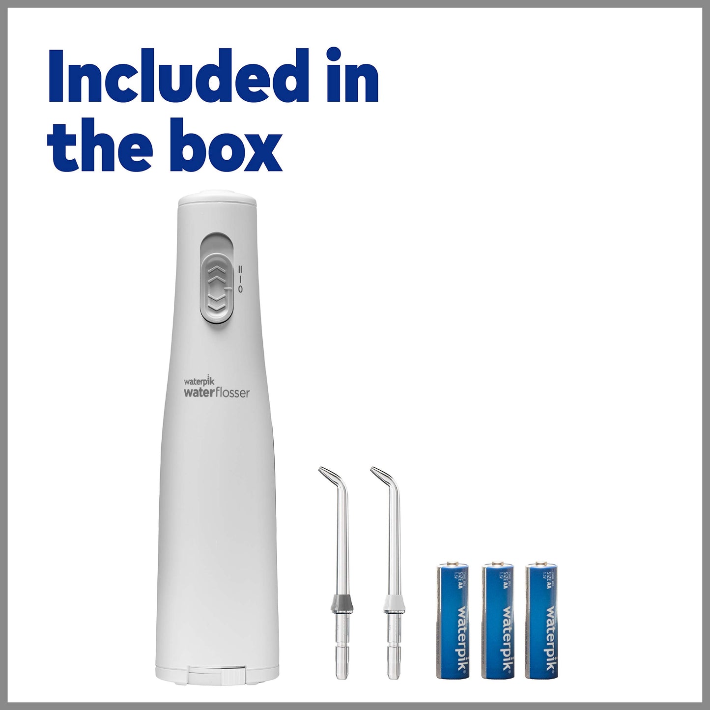 Waterpik Cordless Express Water Flosser, Battery Operated & Portable for Travel & Home, ADA Accepted, Waterproof for Shower Use, White WF-02, Packaging May Vary