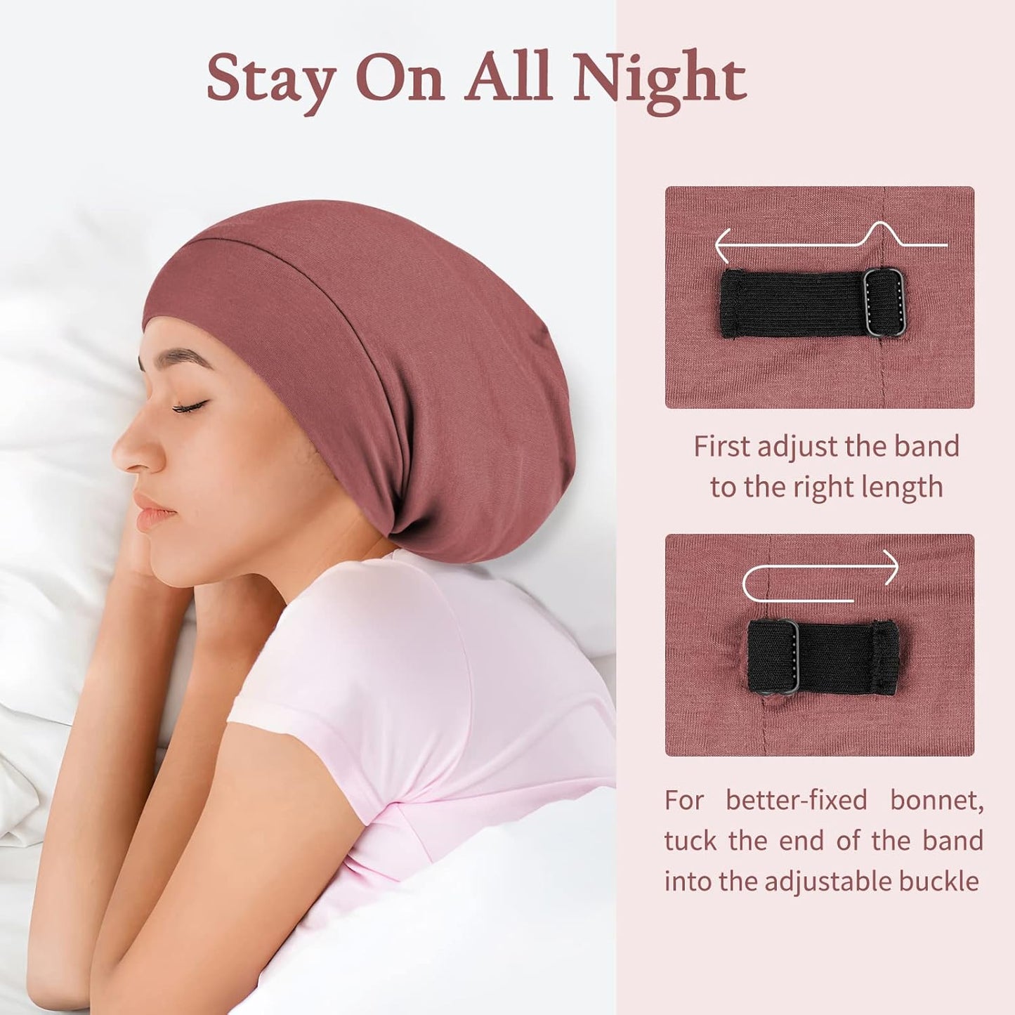 100% Silk Dreadlock Cap & Bonnet for Sleeping - Extra Large Hair Cover for Men & Women