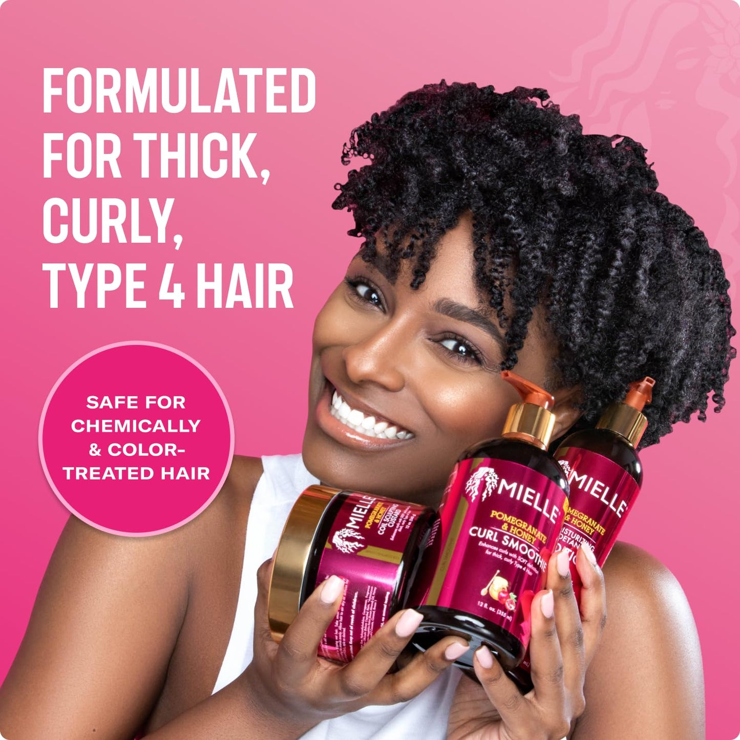 Mielle Organics Pomegranate & Honey Detangling Conditioner for Curly Hair - Deep Moisturizing Conditioner to Help Strengthen Strands, Prevents Breakage and Split Ends & Improves Hydration (12 Fl Oz)