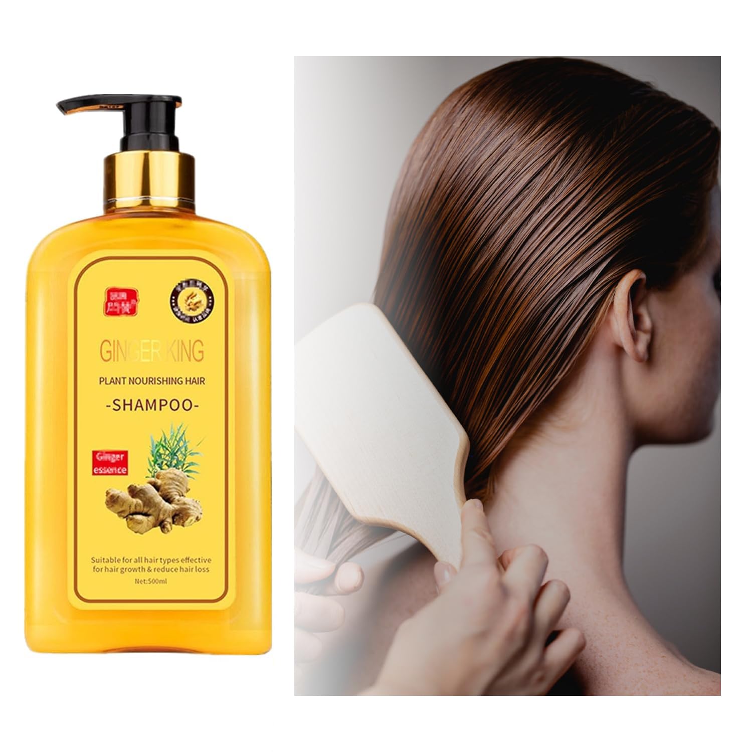 Ginaday Ginger Hair Regrowth Shampoo - Anti-Hair Loss & Fall Treatment (500ML)