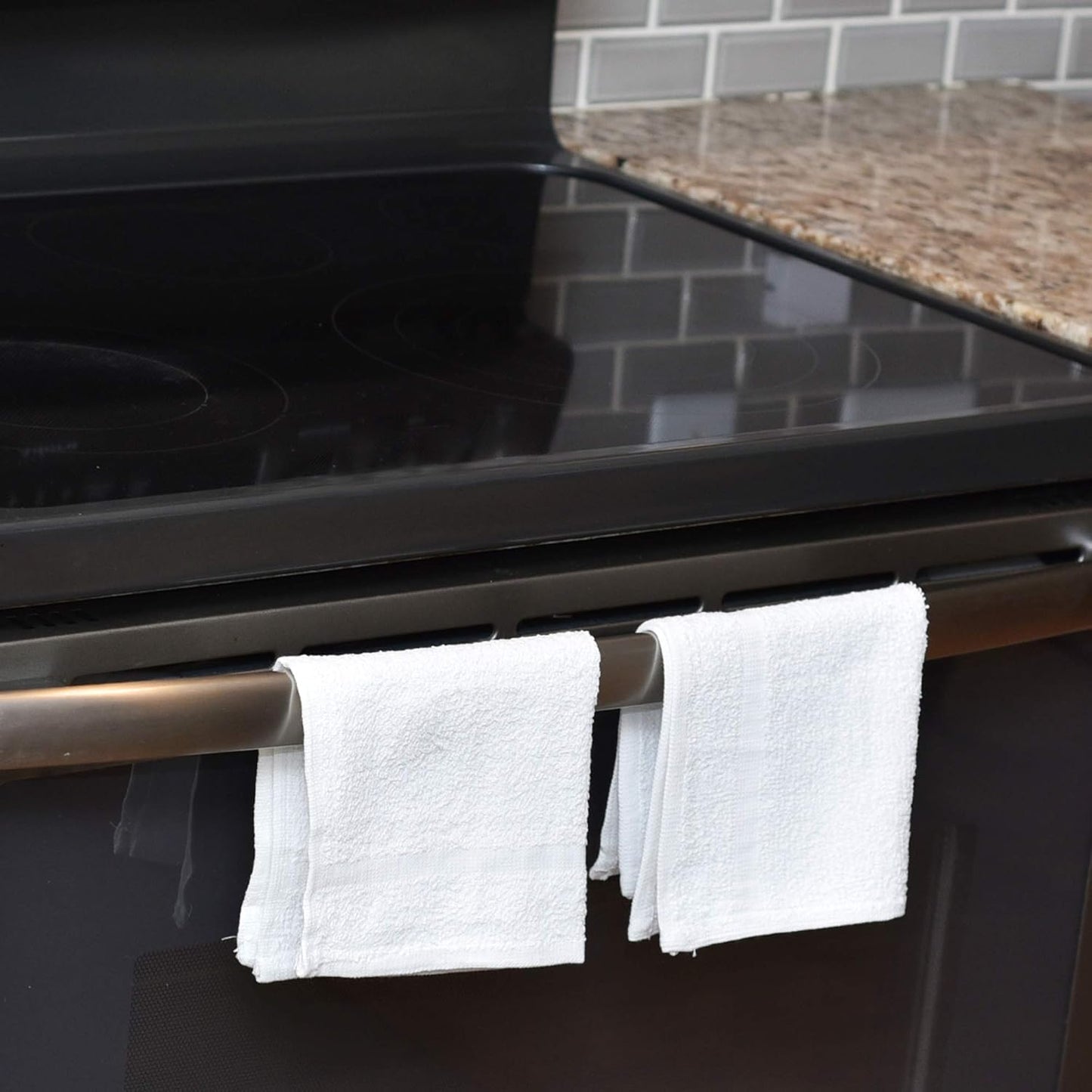 100% Cotton White Washcloths - 24-Pack, Lightweight & Ultra Absorbent Towels