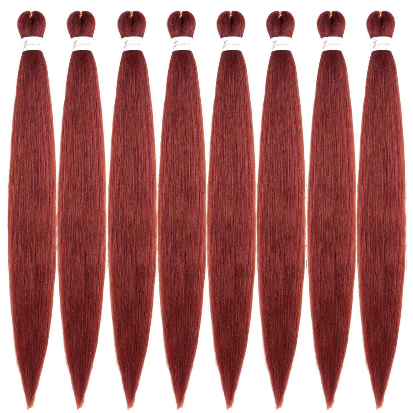 8 Packs 20-Inch Ombre Pre-Stretched Braiding Hair - Soft Yaki Texture Extensions