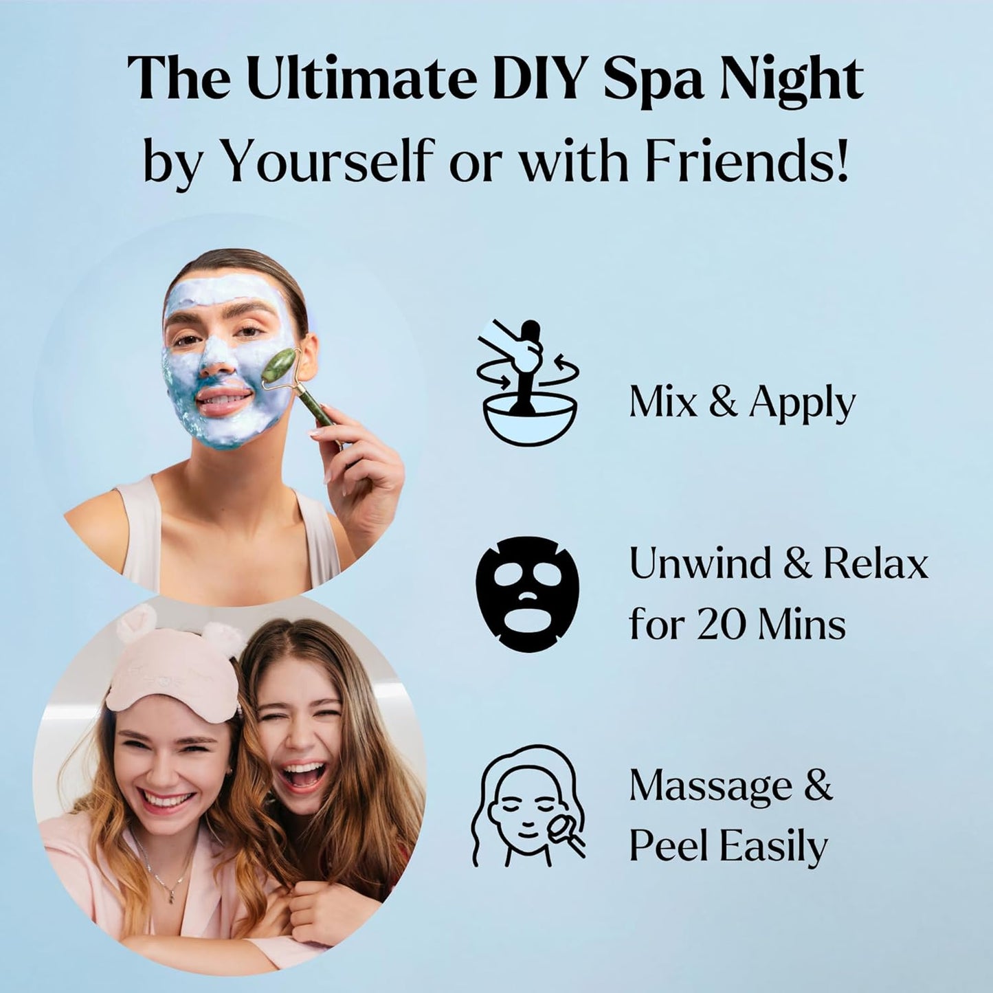 Bulgarian Rose Hydrating Jelly Face Mask - Brightening & Nourishing with Free Jade Roller | 23 Oz Professional Vajacial Mask