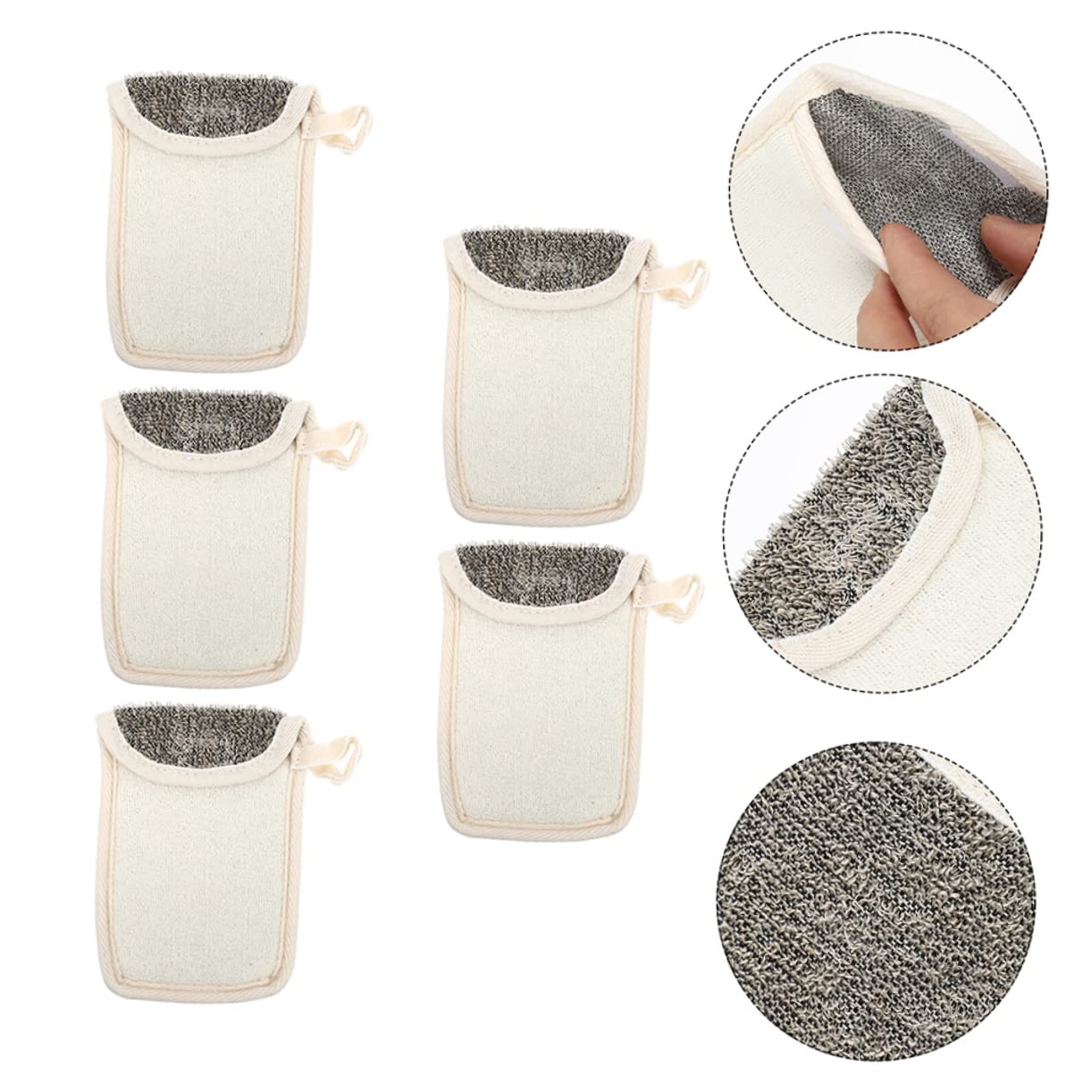 Angoily 5pcs Exfoliating Soap Net Soap Storage Pouches for and Release for Bathing and Shower Use