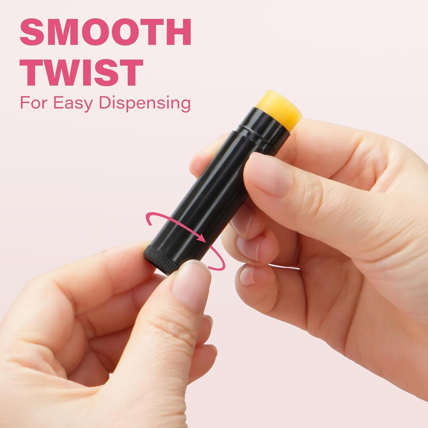 50 Pack Black Lip Balm Tubes with Filling Tray & Spatula - BPA Free, Leak Proof, DIY Handmade Set
