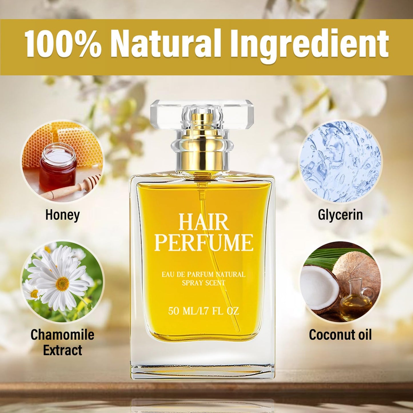 SudopoABAB Hair Perfume, Pheromone Perfume for Women, Essential Oil Perfu-me for Hair, Per-fume Oil Extract to Ha-ir Care, Lasting Fragrance for Long Time