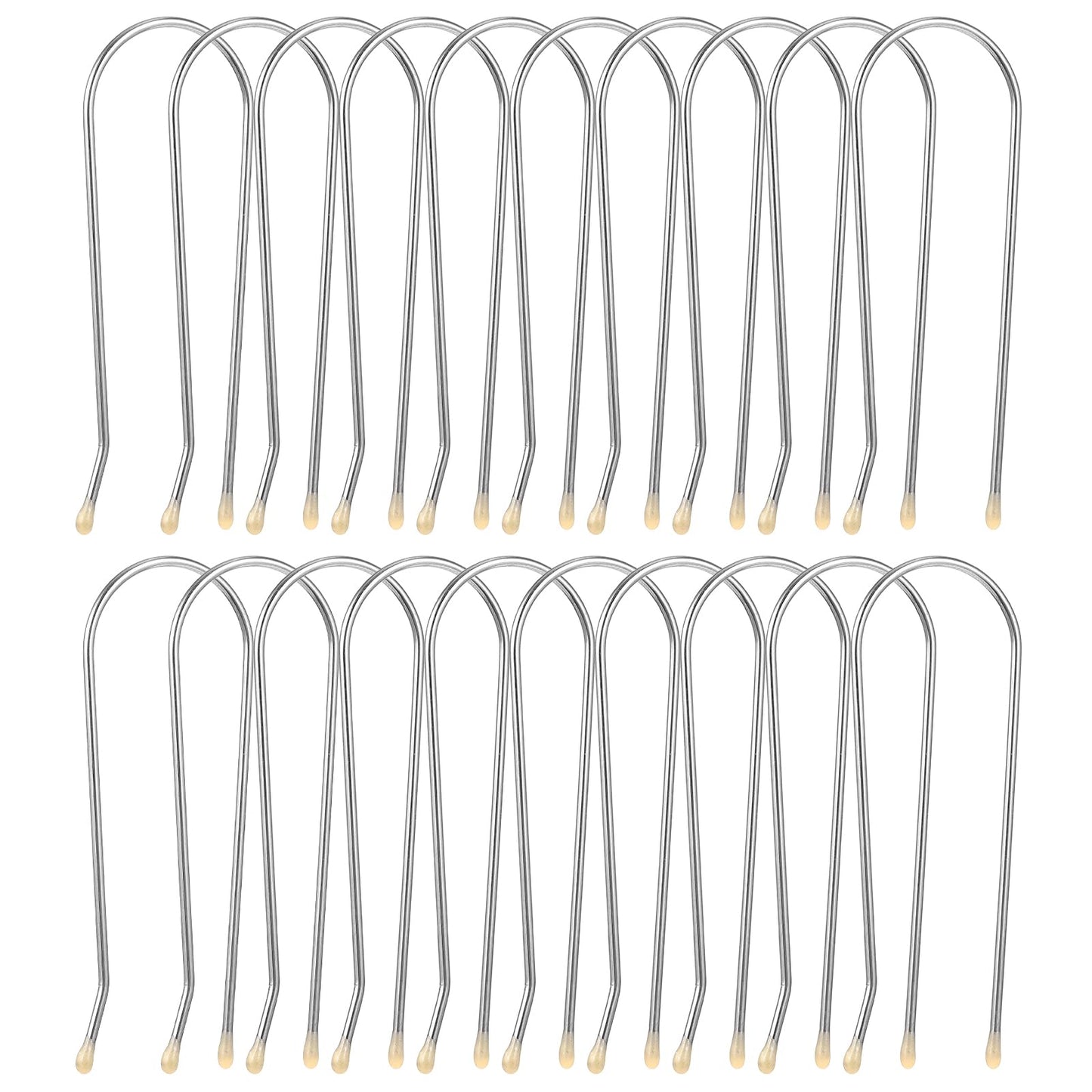 Oruola 20pcs Hot Roller Pins,1 In Hot Roller Clips for Electric Rollers,Clips for Hot Rollers Replacements, Hot Roller Pins for Electric Rollers Travel, U-Shape Hot Curler Clips,Yellow