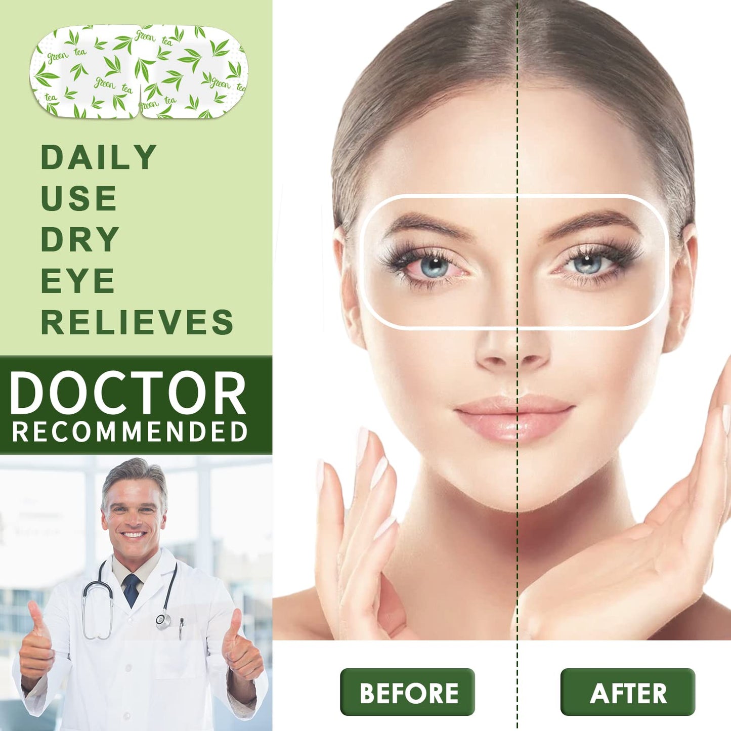 Self-Heating Eye Mask 18 Pack - Silk Cotton Warm Compress for Dry Eye Relief