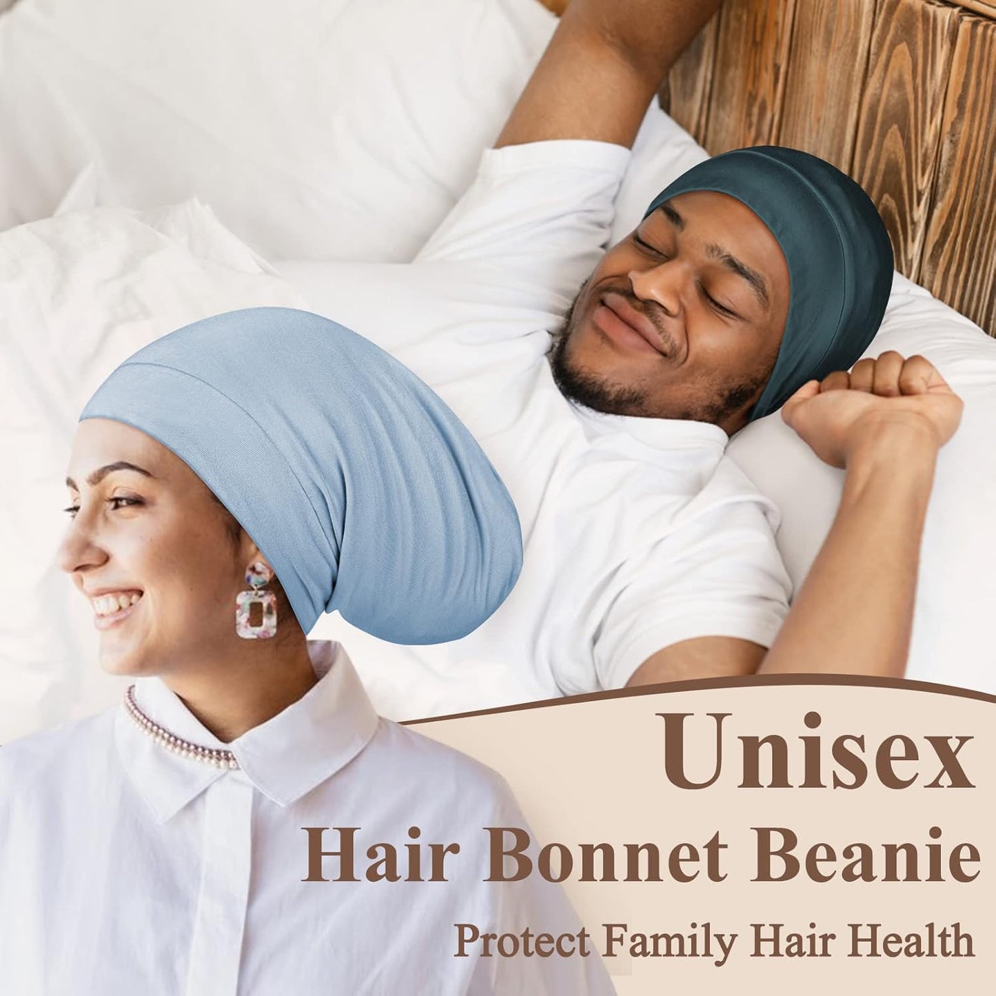 100% Silk Dreadlock Cap & Bonnet for Sleeping - Extra Large Hair Cover for Men & Women