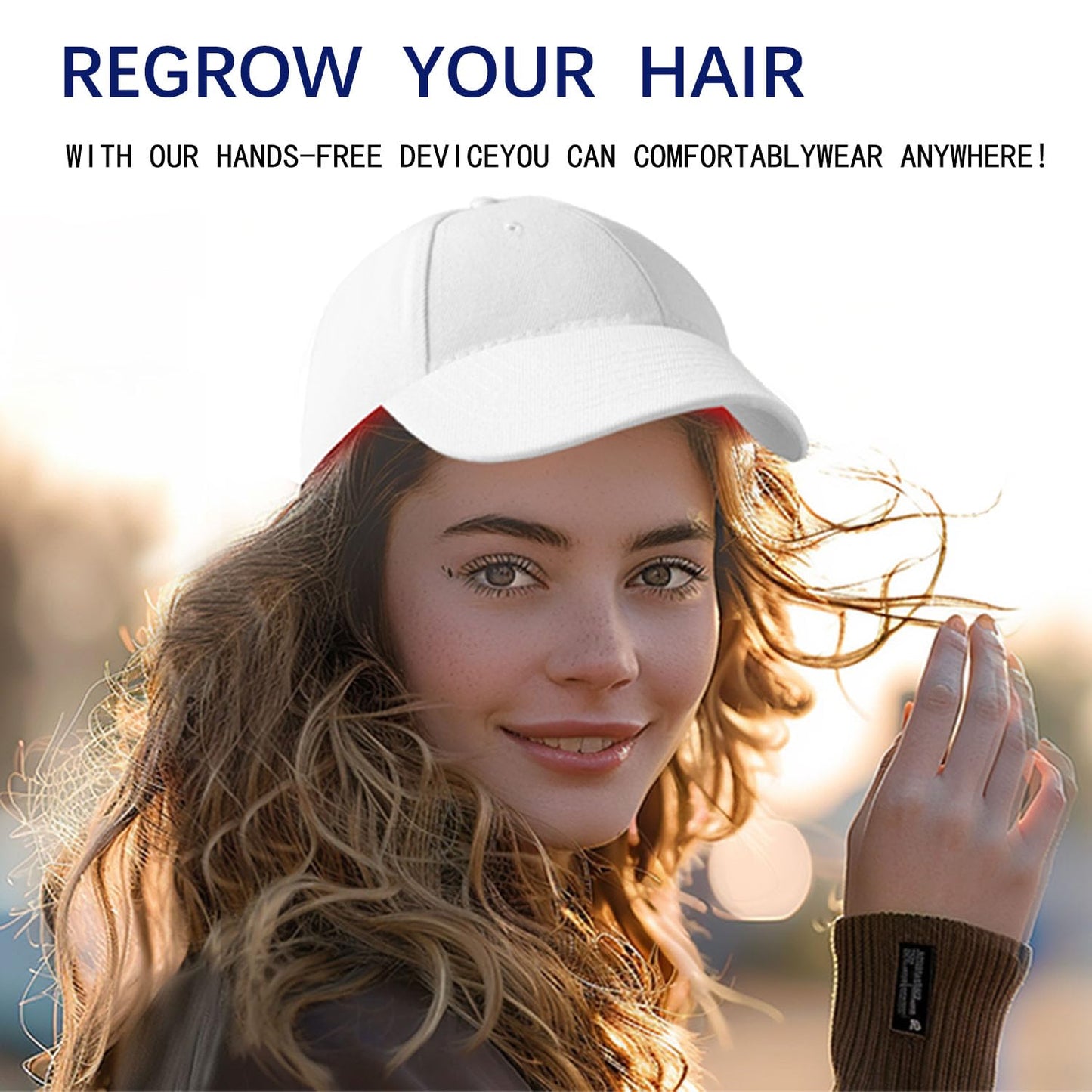 Laser Hair Growth Cap, Red Light Therapy Cap, Laser Hair Growth System Hair Loss Treatments for Men and Women Hair Regrowth Treatments Laser Cap (White).