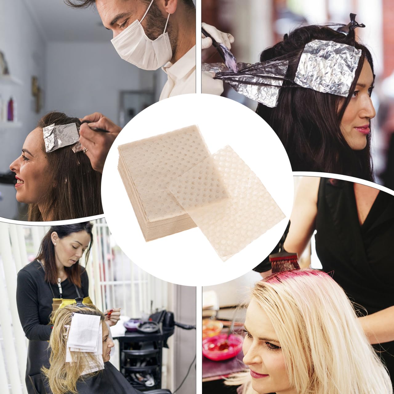 TOVINANNA 1box Wrist Perm Paper Salon End Papers Hair Accessory Perm Paper for Salon Perming Tool Hair Salon Accessory Hairdressing Perm Tissue Paper Perm Papers End Papers for Perm White